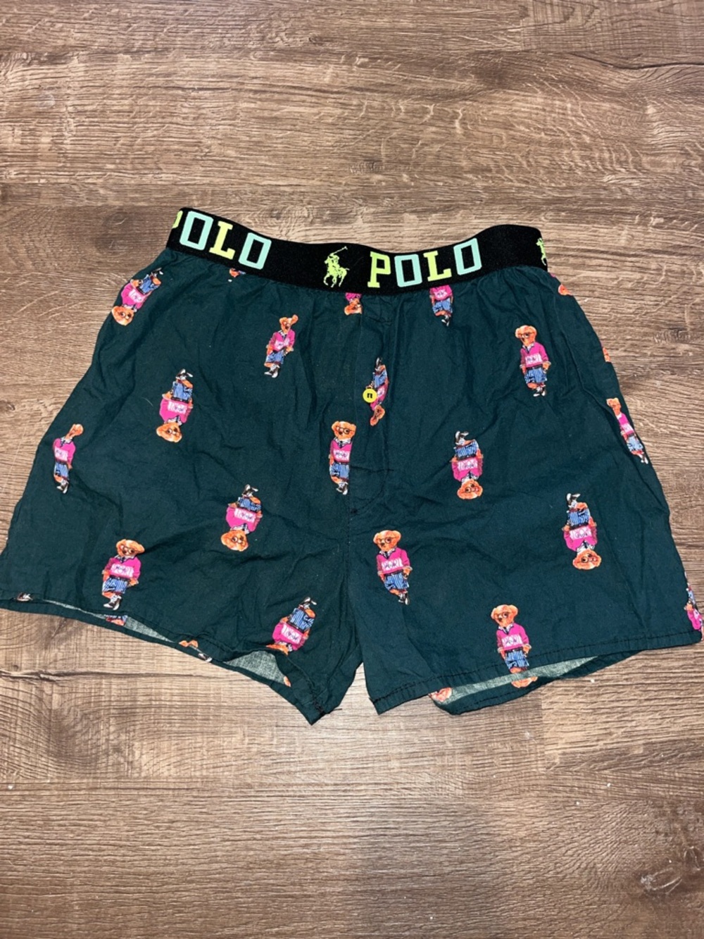 Polo by Ralph Lauren Black Bear Print Boxer Shorts